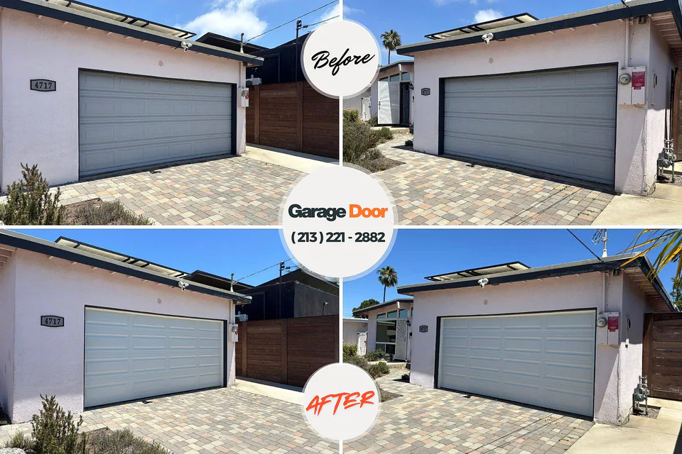 Before and after: garage door repair Waller, WA